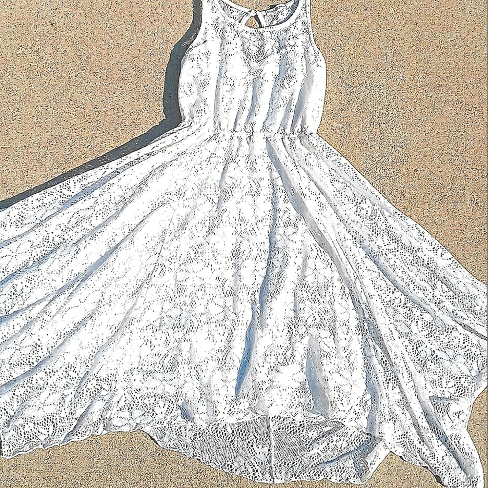 Charlotte Russe,SM/MED,Ivory,Thick Laced,Handcrafted,Drapping, lFlowing, Dress